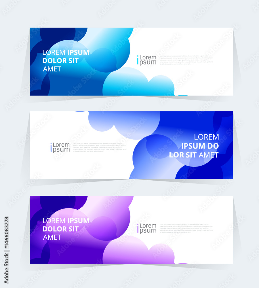 Poster geometric banner design with vector presentation template.