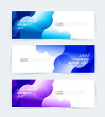 Geometric banner design with Vector presentation template.