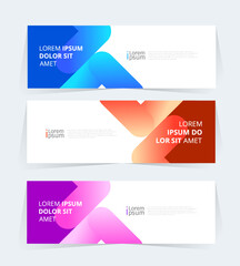 Geometric banner design with Vector presentation template.