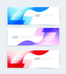Fototapeta premium Geometric banner design with Vector presentation template.