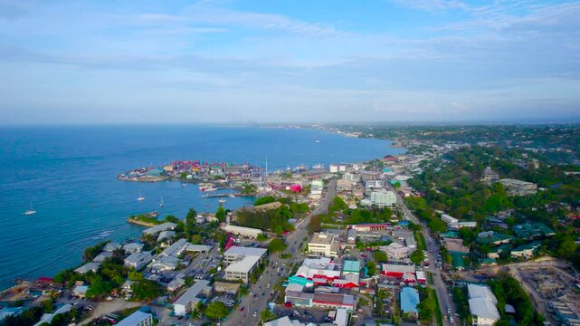aerial view of honiara solomon islands