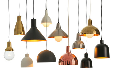 Obraz premium Unique Hanging Light Fixtures in Modern Interior Design
