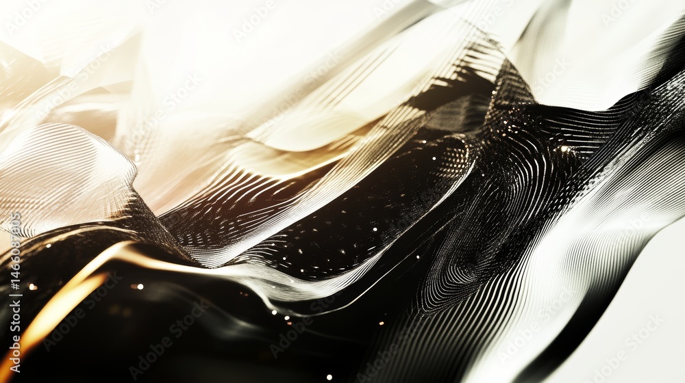 Poster elegance of lines: a fluid abstract design with gradient effects