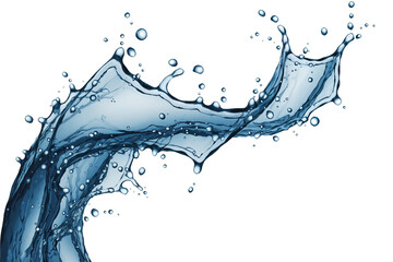 Obraz premium Vibrant Blue Water Splash with Intricate Patterns