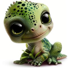Illustration of cute baby dino