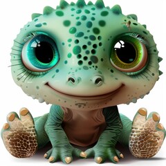 Illustration of cute baby dino