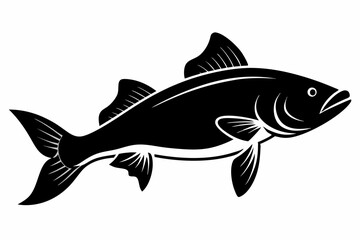 bowfin sihouette black vector