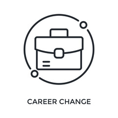 Career Change Icon Outline Style. Vector Illustration For Graphic Design
