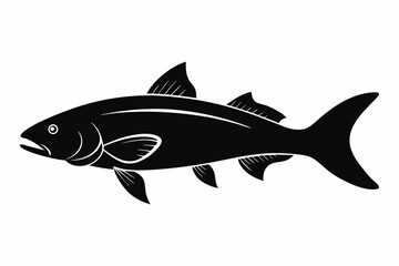 bowfin sihouette black vector