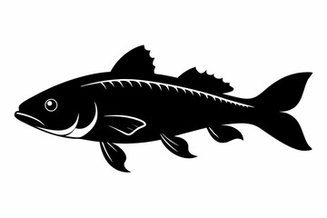 bowfin sihouette black vector