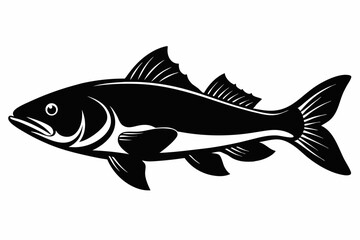 bowfin sihouette black vector