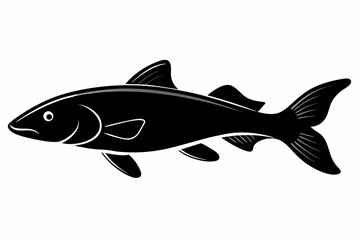 bowfin sihouette black vector