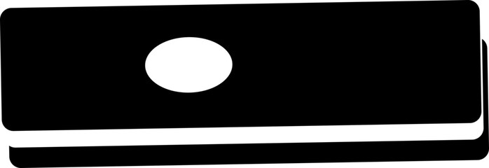 Black eraser icon. Concept of erasing, deleting, and removing .isolated on transparent background