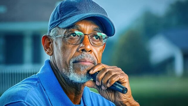 A blues musician playing a harmonica on a front porch, immersed in the soulfulness of the music and storytelling.