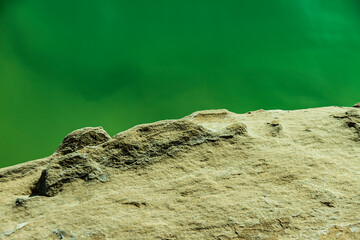 The sacred blue holy lake of the Mongolian ethnic group - an inland saltwater lake 