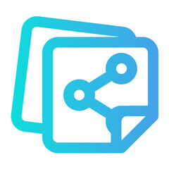 Simple digital network icon illustrating data connection, suitable for technology, networking, and communication applications.