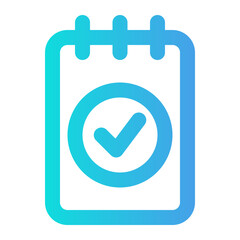 Simple checklist calendar icon suitable for productivity, task management, and scheduling applications.