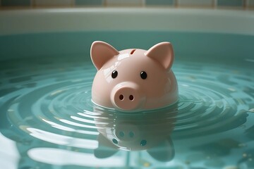 piggy bank in pool. Piggy bank. Saving money in piggy bank. Pink piggy bank isolated. Ceramic piggy bank. Piggy bank with coins. Dollar in a Piggy Bank. Piggy bank in hand.. Broken Piggy Bank. 