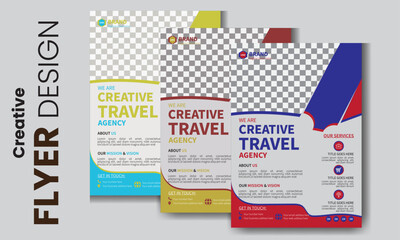 Tour and travel flyer design template design for print and social media which can Increase business and customer attraction.