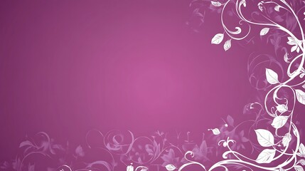 Ornate floral design on purple backdrop