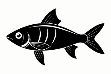 rainbowfish sihouette black vector
