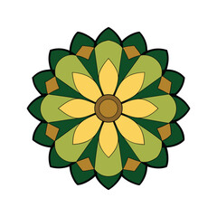 Geometric Flower Design for Decorative and Artistic Purposes