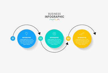 Infographic design with icons and 3 options or steps. Infographics for business concept. Can be used for presentations banner, workflow layout, process diagram, flow chart, info graph