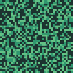 Seamless mint green pixel camouflage pattern vector