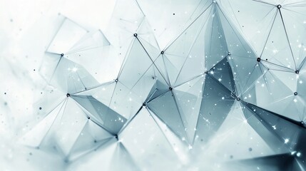 Abstract crystalline network shimmering with an ethereal luminosity, connections