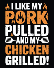 BBQ T-Shirt Design Vector, Vector t-shirt design template., Berbicue Grill t-shirt Design
