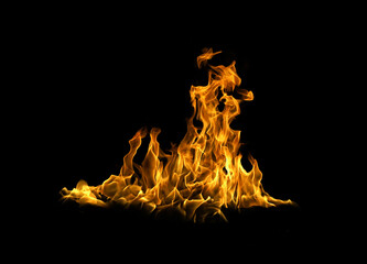 Black background fire, flames with torches and textures with splitting power effect, can grill red,...