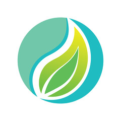 Obraz premium Abstract Eco-Friendly Leaf Logo