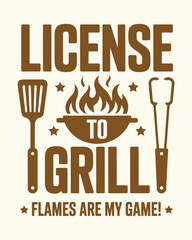 BBQ T-Shirt Design Vector, Vector t-shirt design template., Berbicue Grill t-shirt Design
