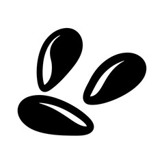 mussels vector silhouette icon, black and white illustration of food.