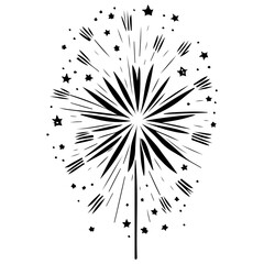 Stylized celestial burst with cosmic particle adornments creating a unique abstract design