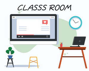 online classroom vector art