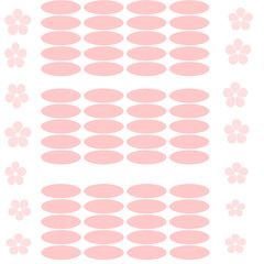 pink background with flowers