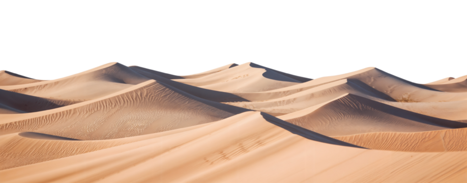 Endless Sand Dunes Under a Clear Blue Sky