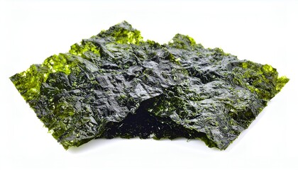Crinkled sheets of edible dried seaweed