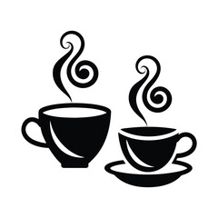 Elegant Coffee and Tea Cups Icon Design