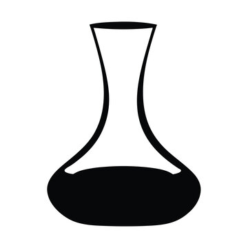 black wine decanter silhouette clip art preview