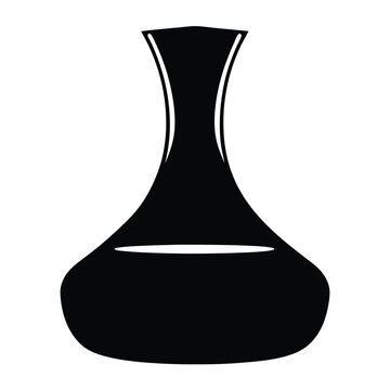 black wine decanter silhouette clip art preview