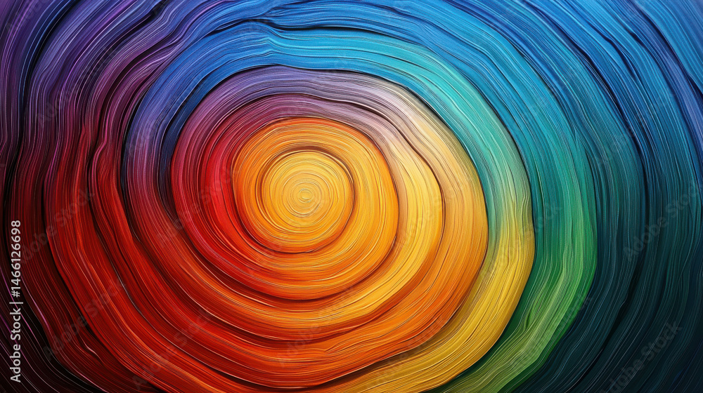 Poster swirling vortex of colorful stripes in vibrant gradient pattern design for creative backgrounds