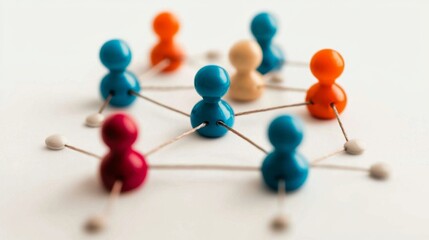 Obraz premium Abstract Networks Showcasing Business Relationships and Governance