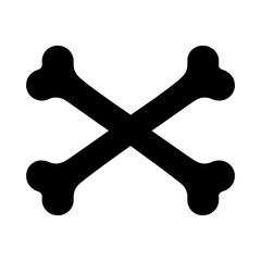 Crossed Bones in Black and White.