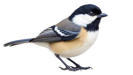 Obraz premium Detailed Chickadee Clipart, isolated on a white background.
