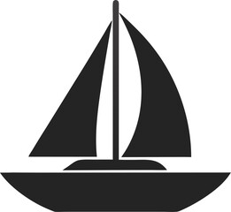 Sailer boat ship silhouette vector style white background. Ship silhouette line art illustration isolated on white