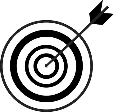 recommend clip art: Arrow Aim On Target silhouette vector illustration