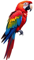 Obraz premium Detailed Macaw Clipart, isolated on a white background.
