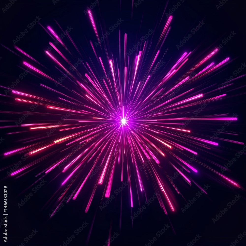 Poster energetic burst of light: a mesmerizing visual spectacle, showcasing radiant streaks of violet and p
